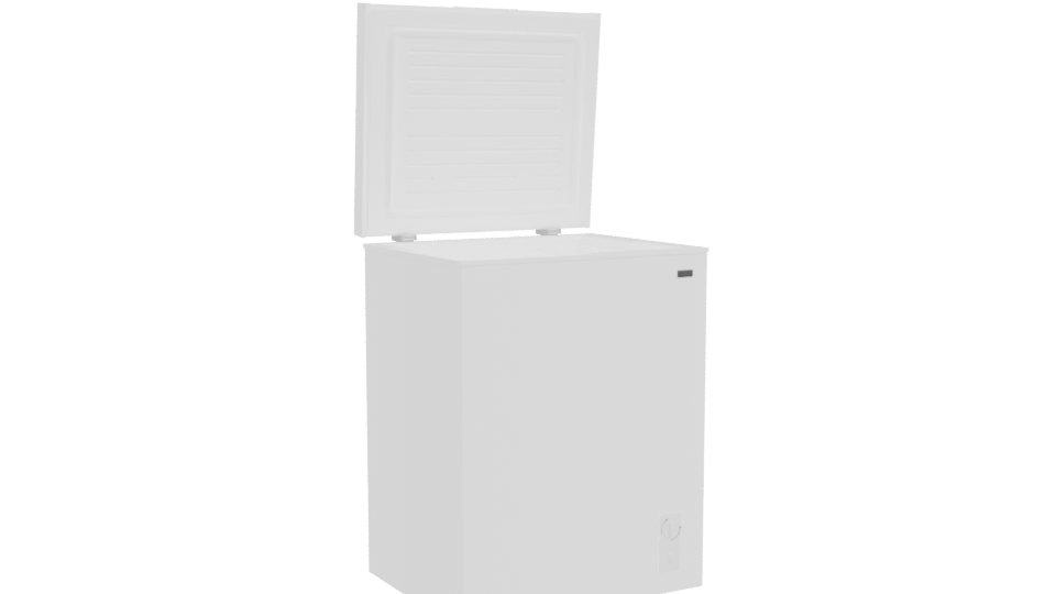 Versatile White Chest Freezer 3D Model - Professional 3D Model Render 10