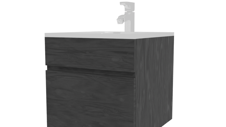 Modern Wooden Sink Cabinet 3D - Professional 3D Model Render 12