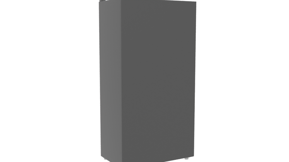 Sleek Black Refrigerator 3D Model - Professional 3D Model Render 4