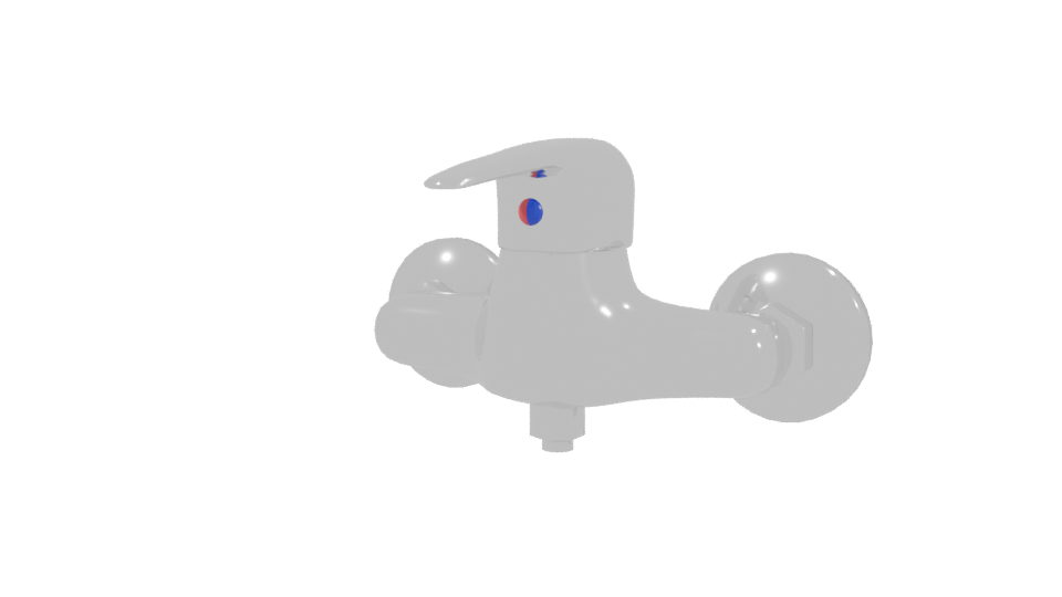 Stylish Wall-Mounted Faucet 3D - Professional 3D Model Render 3