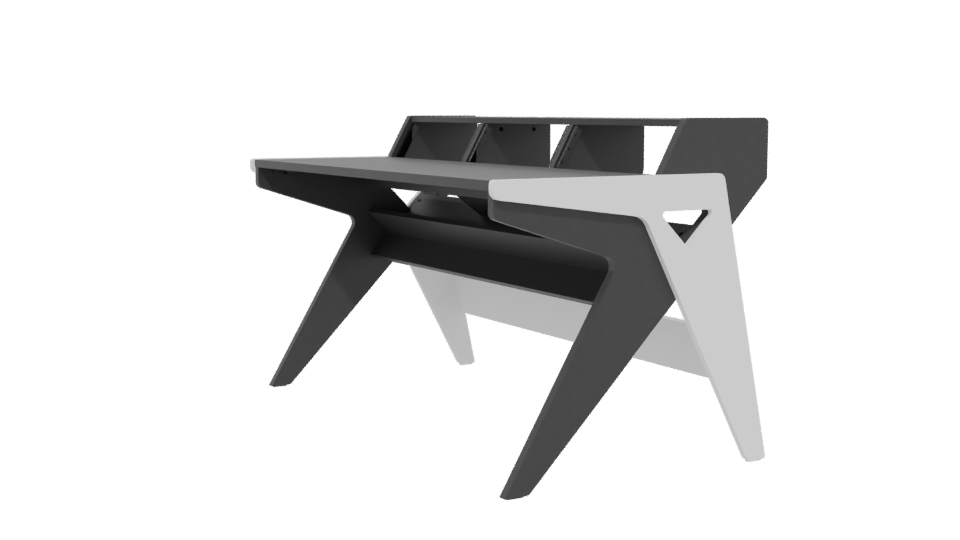 Minimalist Study Desk Model - Professional 3D Model Render 13