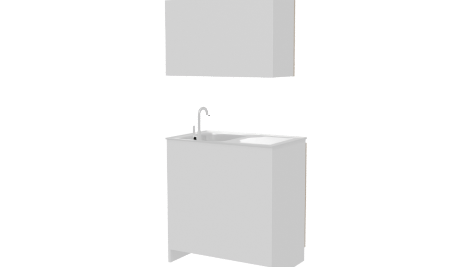 Stylish Modern Kitchen Cabinet Set 3D Model - Professional 3D Model Render 6