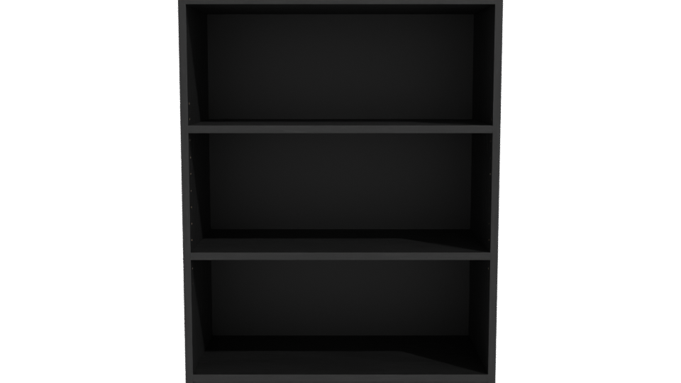 Minimalist Black Bookshelf 3D Model - Professional 3D Model Render 11