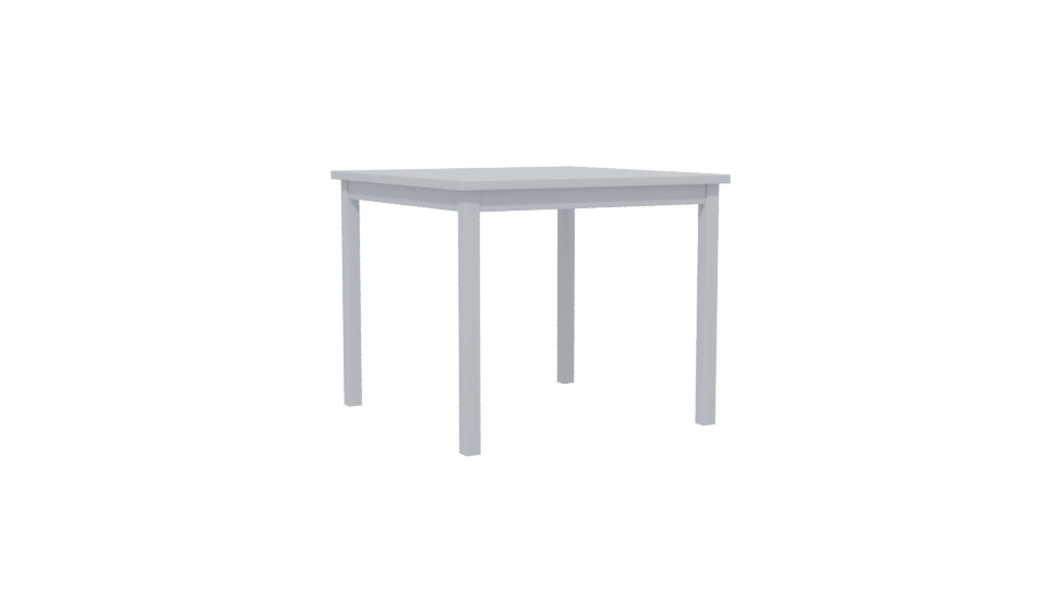 Stylish Minimalist White Table - Professional 3D Model Render 13