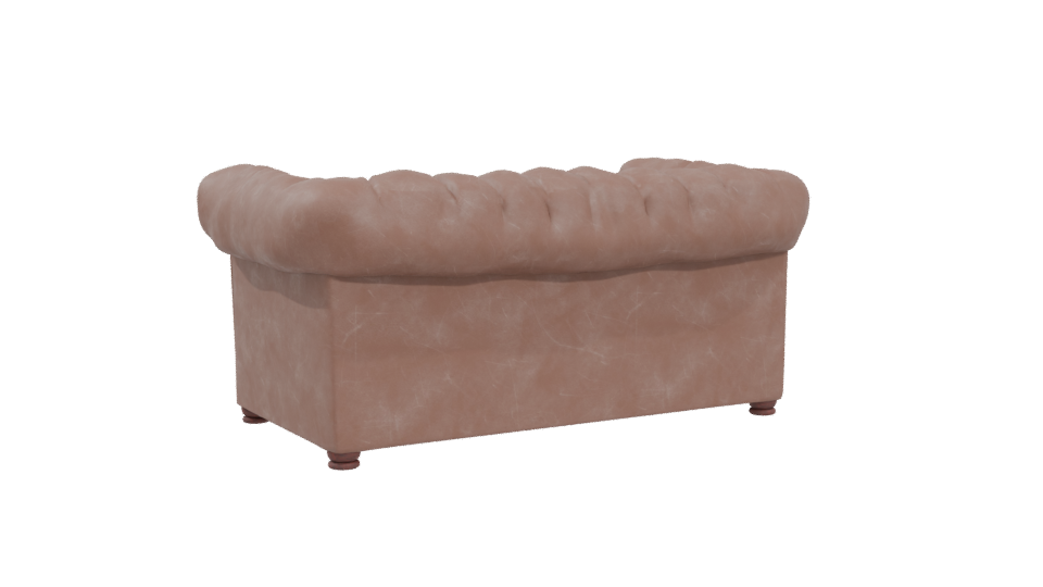 Elegant Vintage Sofa Model 3D - Professional 3D Model Render 4