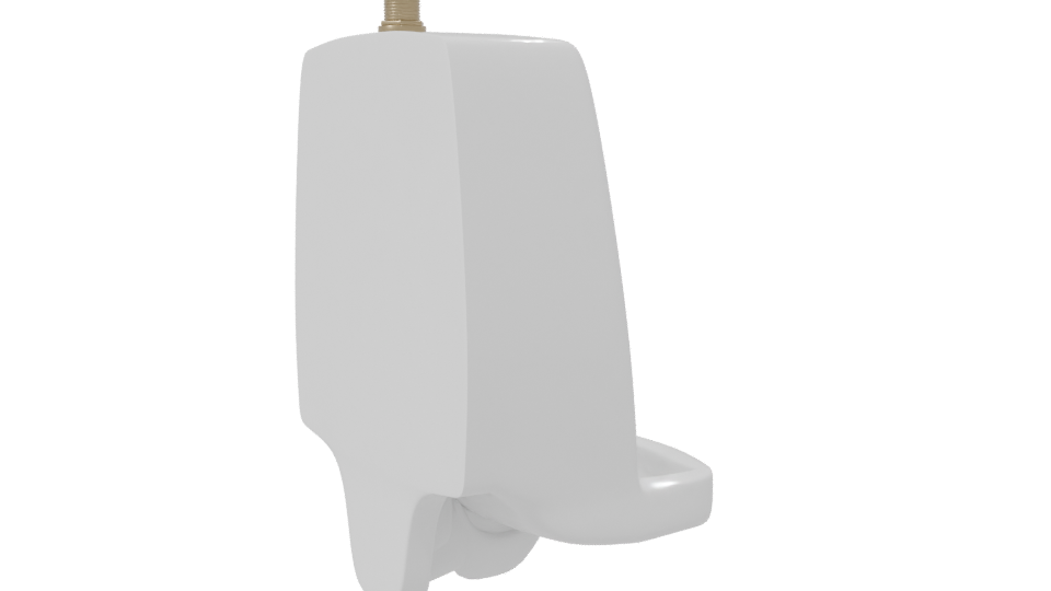 Ceramic Wall-Mounted Urinal Model - Professional 3D Model Render 7