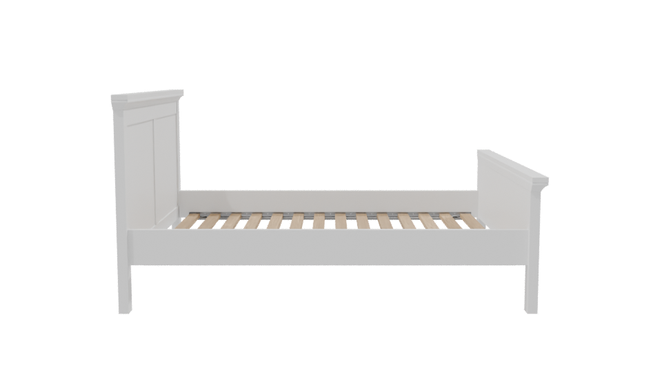 Stylish Wooden Bed Frame 3D - Professional 3D Model Render 8