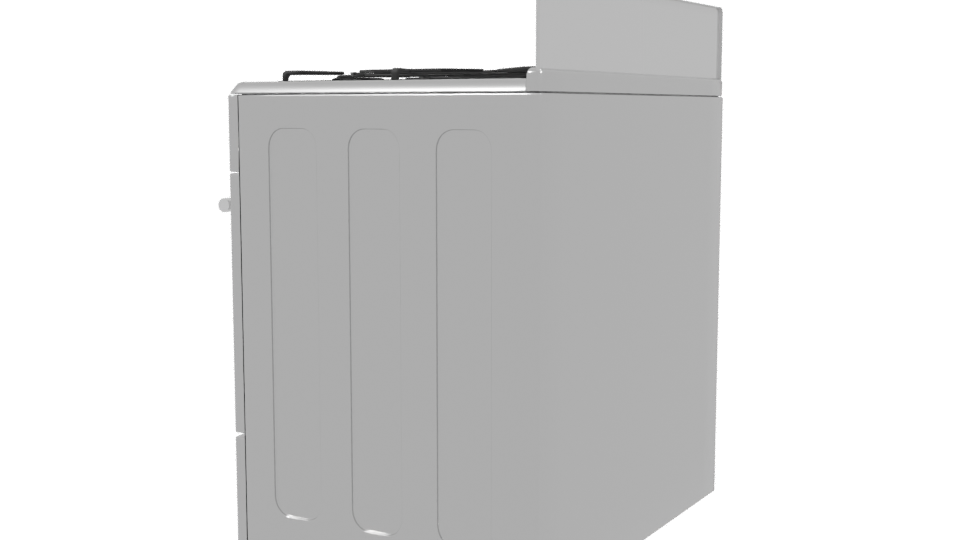 Stainless Steel Gas Range 3D - Professional 3D Model Render 3