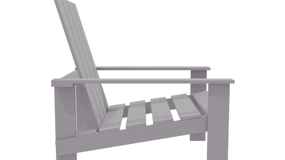 Stylish Wooden Outdoor Chair Model - Professional 3D Model Render 8