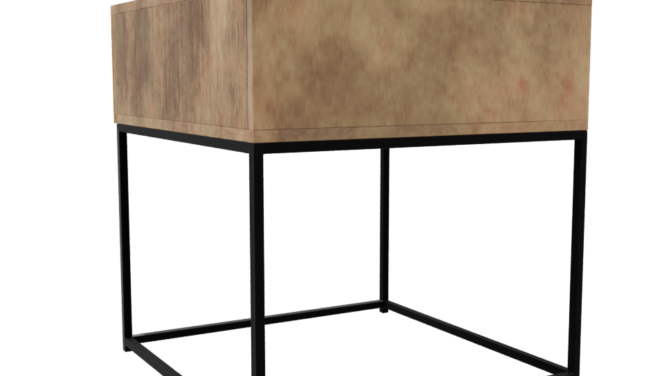 Stylish Wooden Side Table 3D - Professional 3D Model Render 4