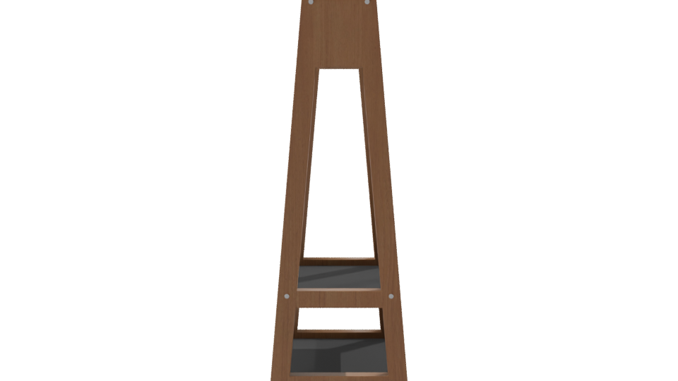 Minimalist Wooden Shelf Unit 3D - Professional 3D Model Render 8