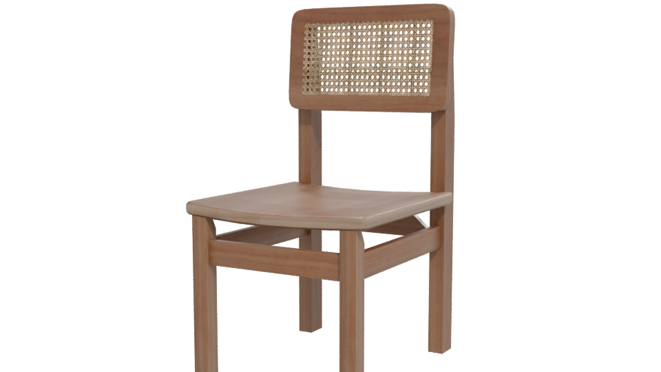 Stylish Wooden Dining Chair 3D - Professional 3D Model Render 12