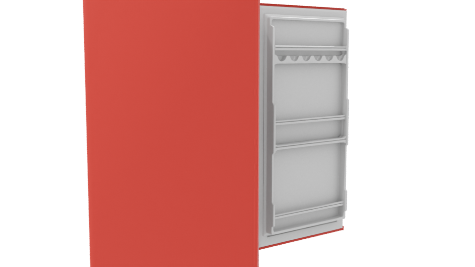 Classic Retro Refrigerator 3D Model - Professional 3D Model Render 8