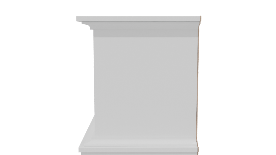 Elegant Two-Drawer Nightstand 3D - Professional 3D Model Render 2