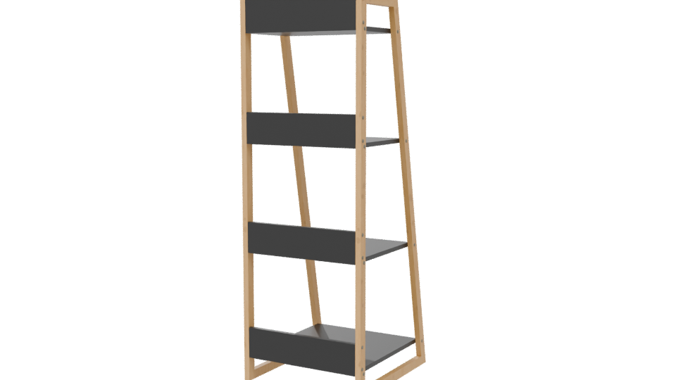 Minimalist Wooden Shelf 3D Model - Professional 3D Model Render 6