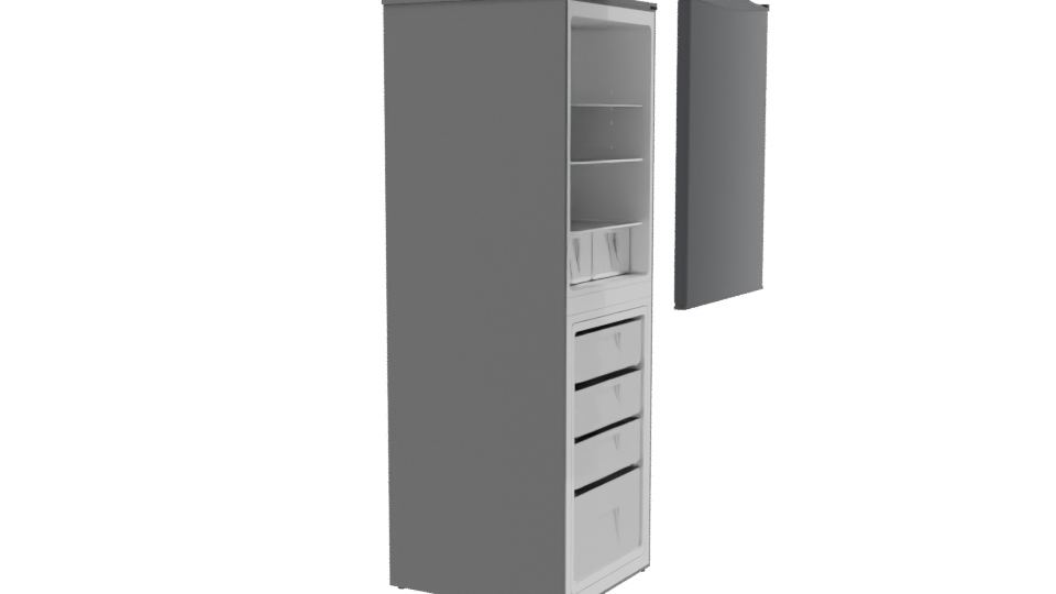 Sleek Refrigerator 3D Model - Professional 3D Model Render 9