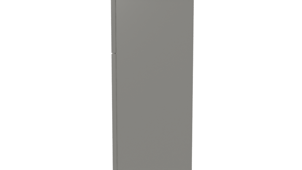 Sleek Stainless Steel Refrigerator 3D Model - Professional 3D Model Render 2