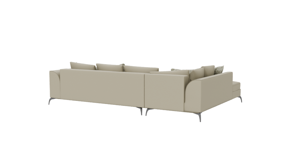 Elegant Modern Sectional Sofa 3D Model - Professional 3D Model Render 6