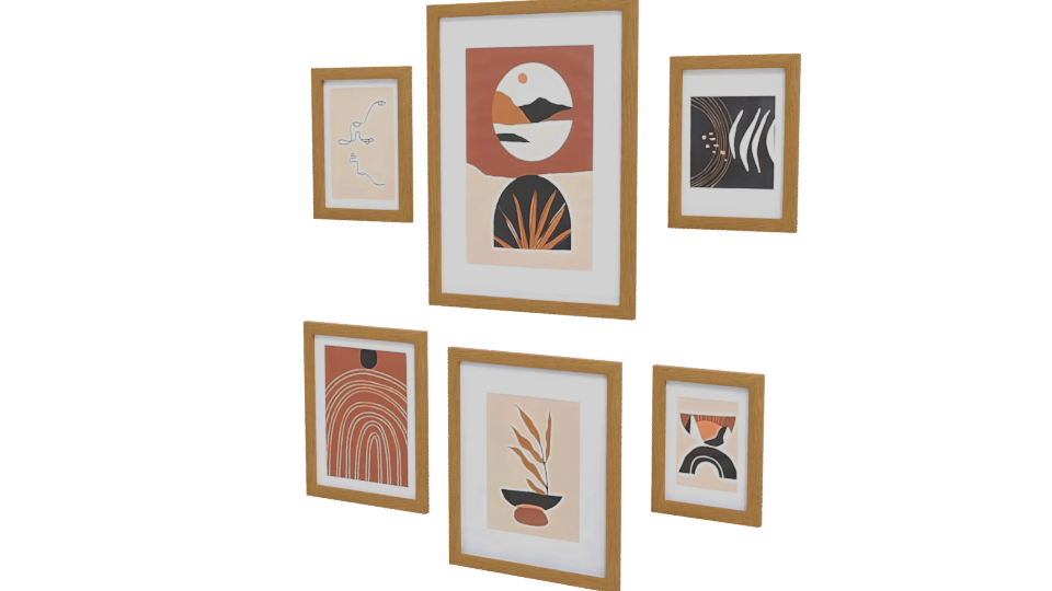 Betina Decorative Wall Art 3D - Professional 3D Model Render 12