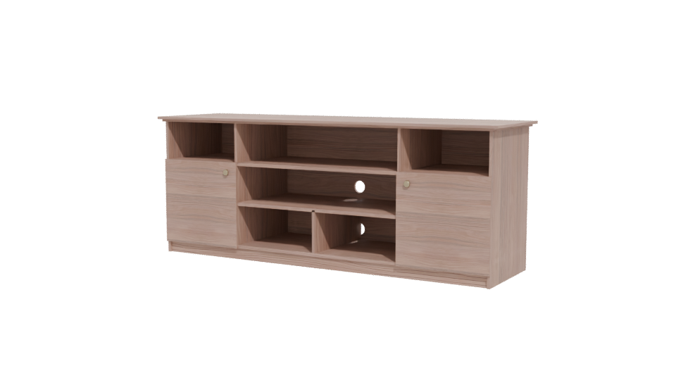 Stylish Wooden TV Stand 3D - Professional 3D Model Render 12