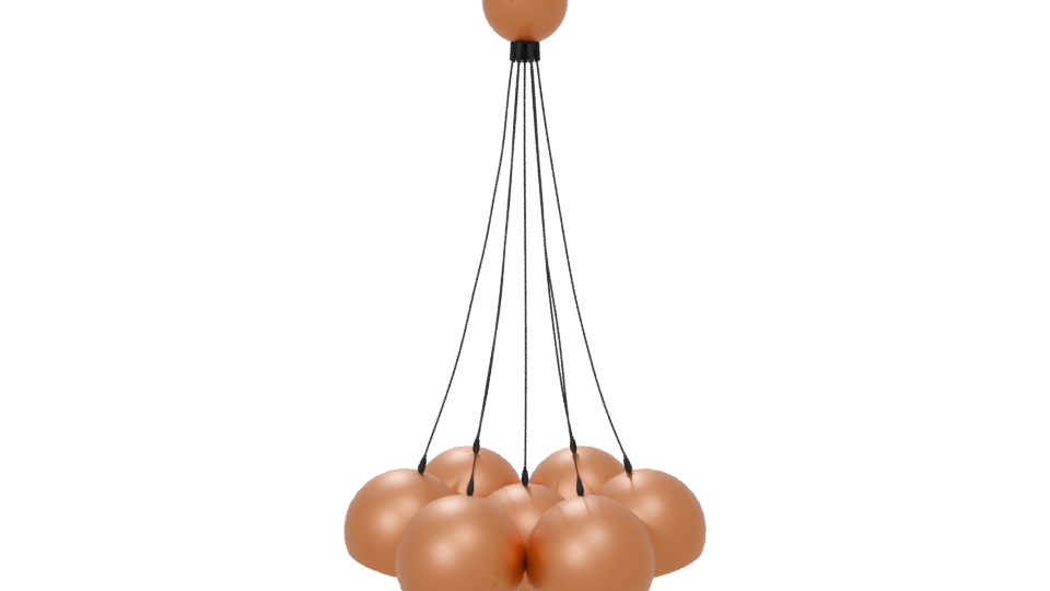 Stylish Copper Pendant Light 3D - Professional 3D Model Render 6