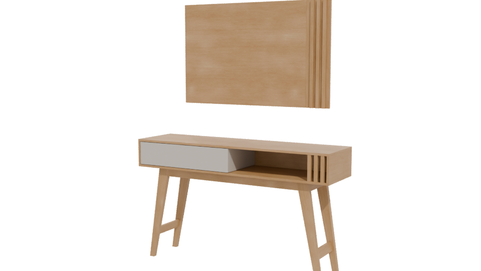 Modern Console Table with Mirror 3D - Professional 3D Model Render 12