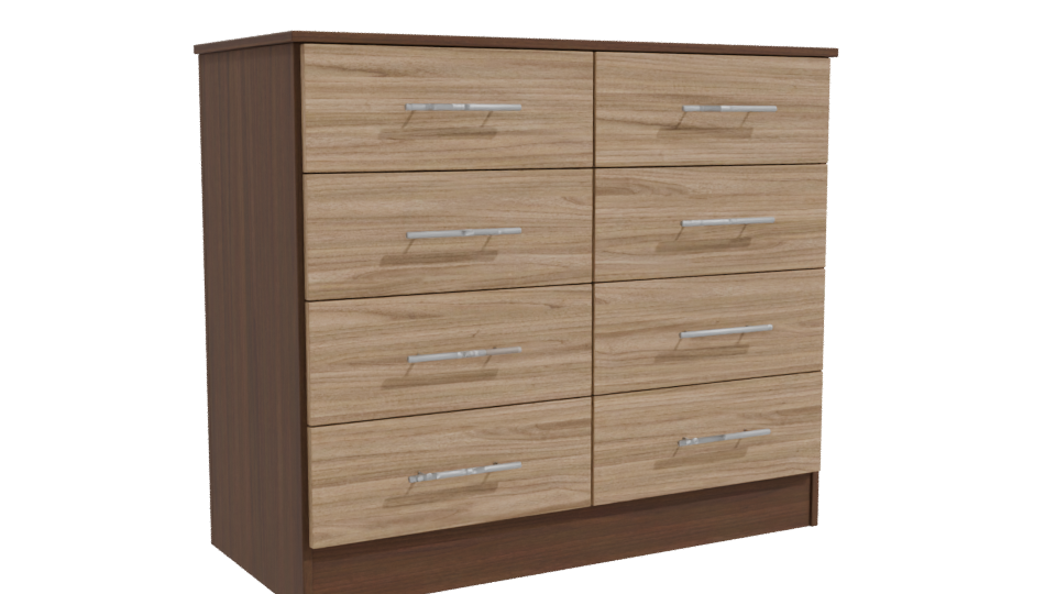 Polux 8 Drawer Dresser Model - Professional 3D Model Render 10