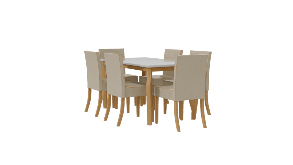 Stylish Modern Dining Table Set 3D Model - Professional 3D Model Render 7