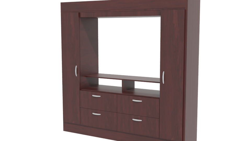 Stylish Wooden Storage Unit 3D - Professional 3D Model Render 12