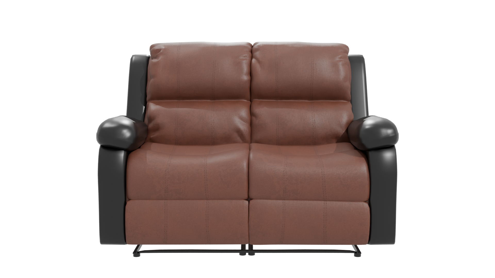 Contemporary Brown Reclining Sofa 3D Model - Professional 3D Model Render 11