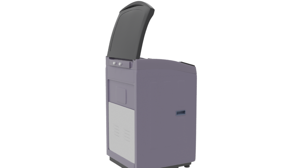 Stylish Top-Loading Washing Machine 3D - Professional 3D Model Render 7