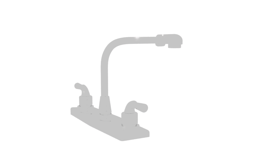 Stylish Kitchen Sink Faucet Model - Professional 3D Model Render 7