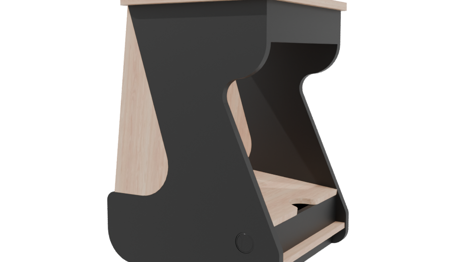 Stylish Minimalist Side Table - Professional 3D Model Render 3