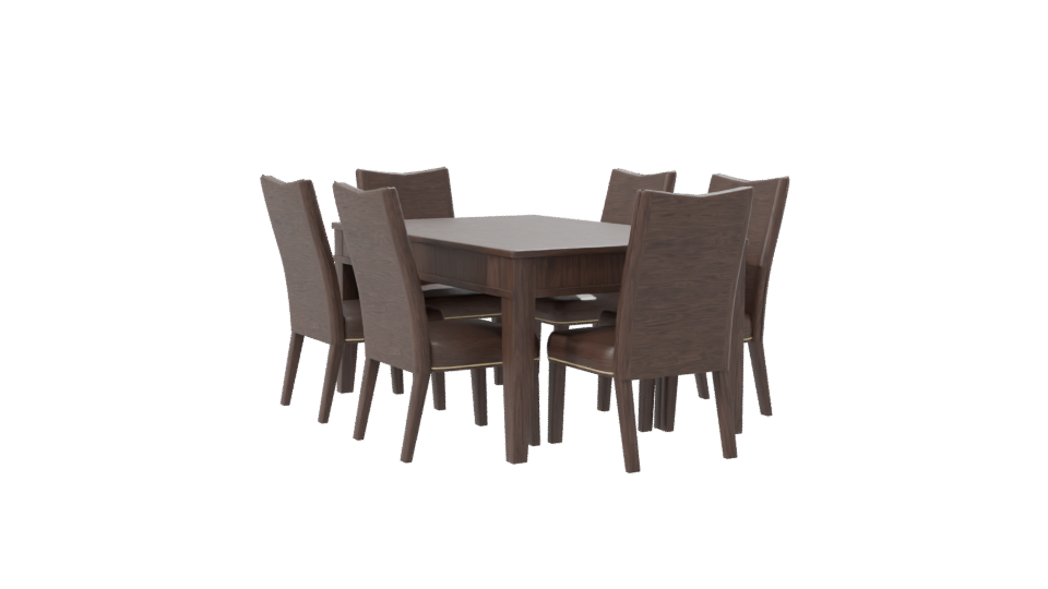 Elegant Modern Dining Table Set 3D Model - Professional 3D Model Render 7
