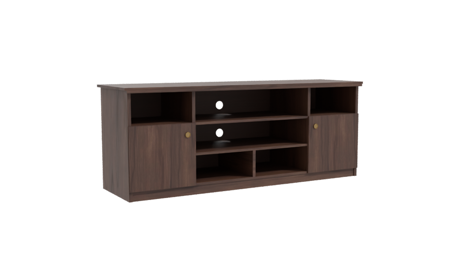 Stylish Wooden TV Stand Model - Professional 3D Model Render 10