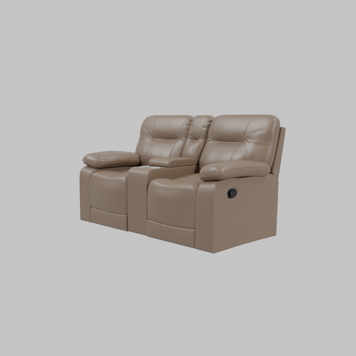 LOVE SEAT RECLINABLE CON CONSOLA cafe