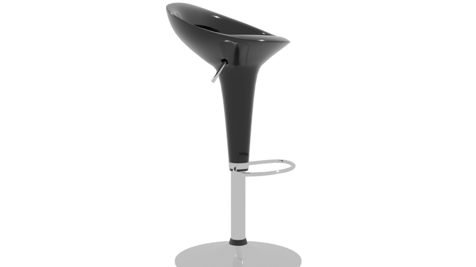 Stylish Modern Bar Stool 3D - Professional 3D Model Render 9