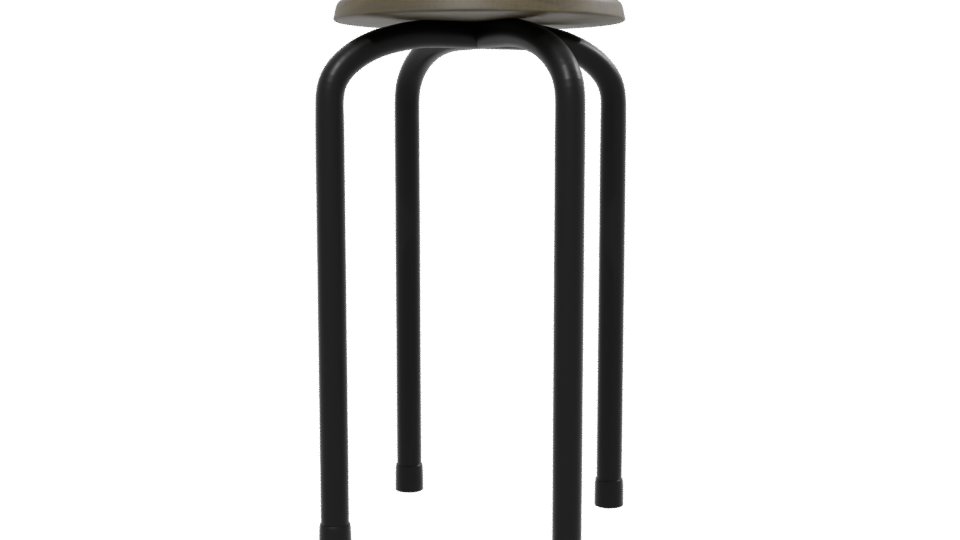 Industrial Metal Bar Stool Model - Professional 3D Model Render 13