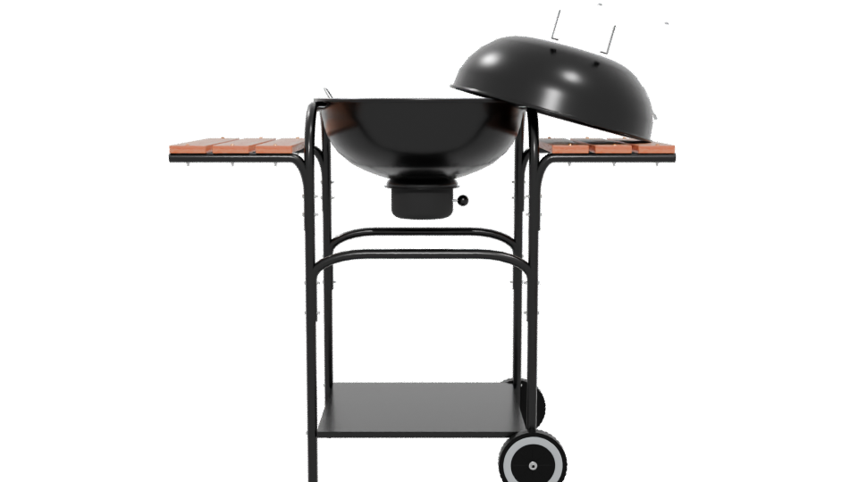 Stylish Outdoor BBQ Grill Model - Professional 3D Model Render 5