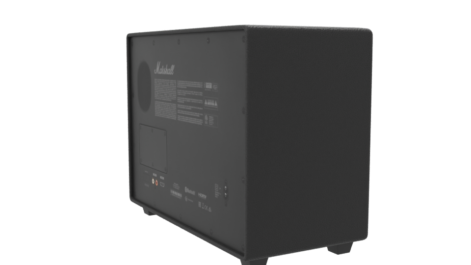 Marshall Bluetooth Speaker 3D Model - Professional 3D Model Render 7