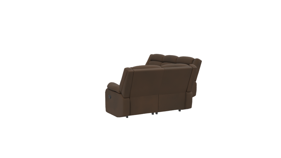 Elegant Brown Reclining Sofa Set 3D Model - Professional 3D Model Render 13