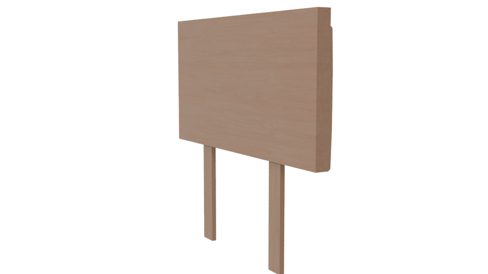 Stylish Blank Signboard Model - Professional 3D Model Render 7