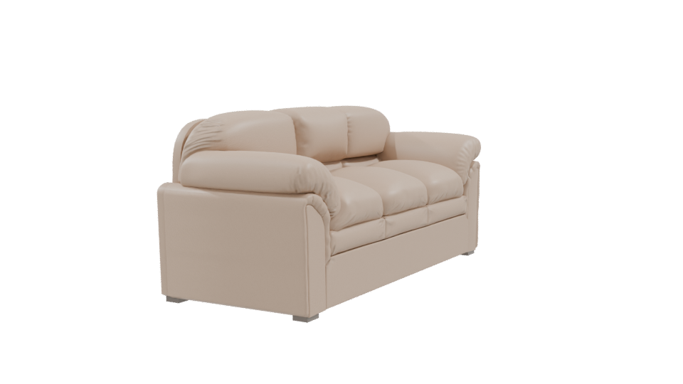 Contemporary Plush Sofa Model - Professional 3D Model Render 9
