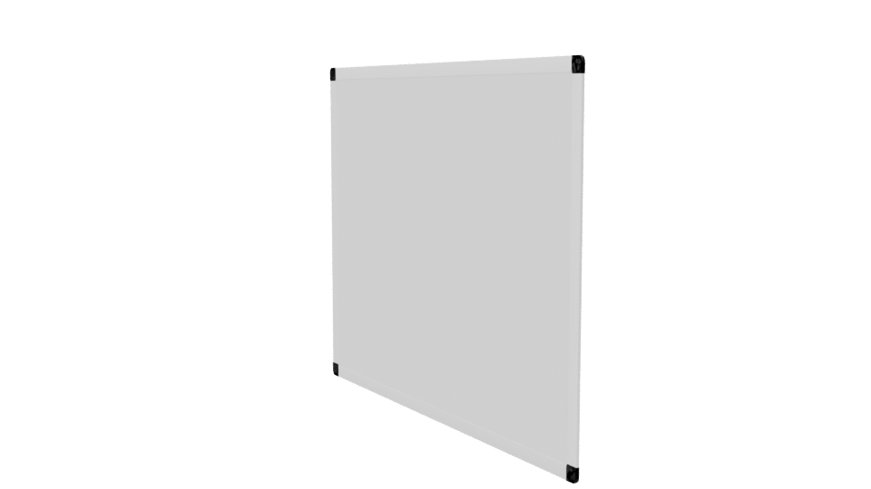 Minimalist Whiteboard 3D Model - Professional 3D Model Render 7