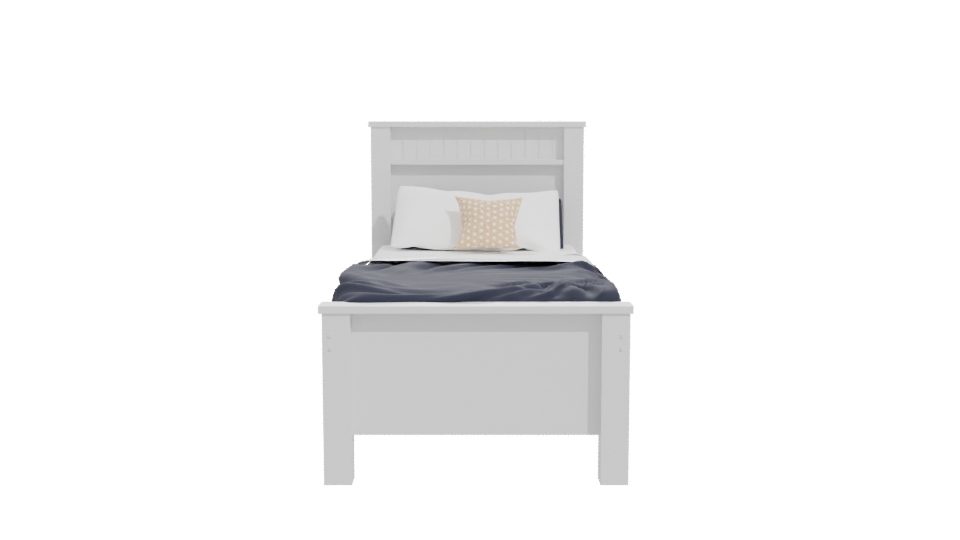Stylish Single Bed Model 3D - Professional 3D Model Render 11