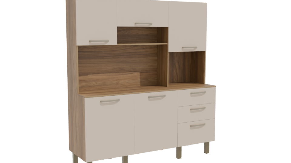 Stylish Kitchen Cabinet 3D Model - Professional 3D Model Render 10