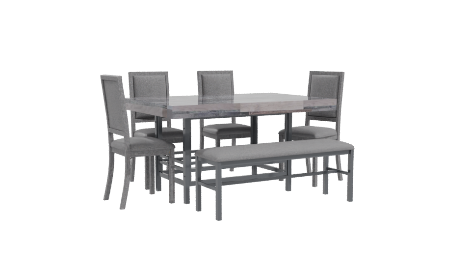 Stylish Modern Dining Set 3D - Professional 3D Model Render 10