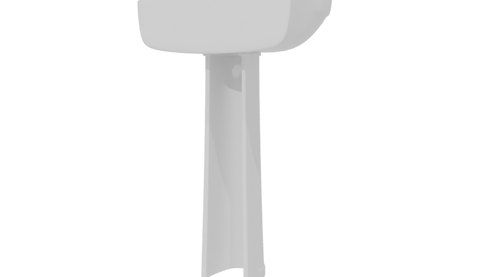Elegant Pedestal Sink Model 3D - Professional 3D Model Render 6
