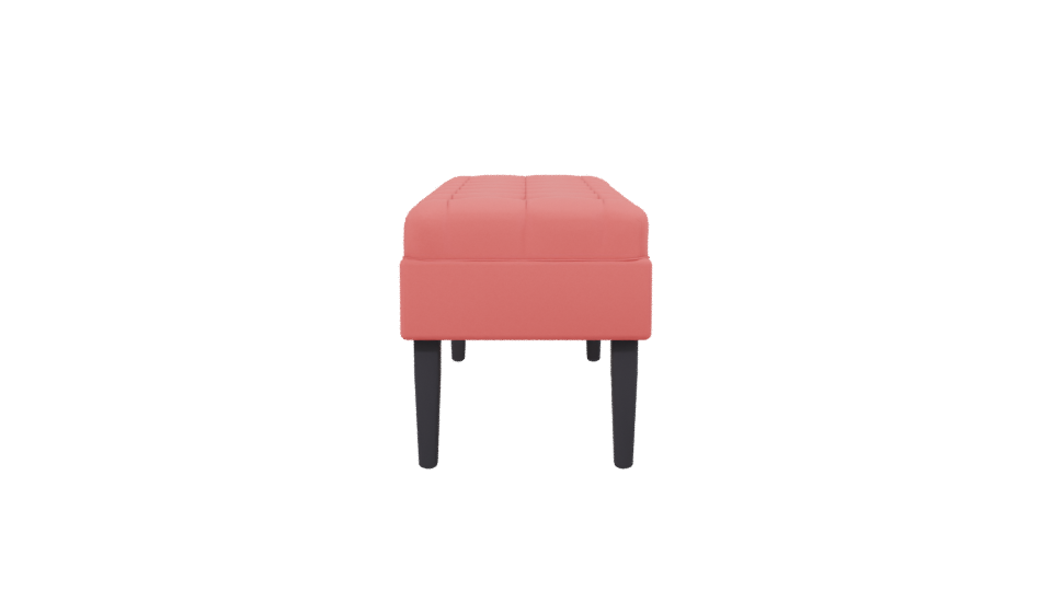 Stylish Upholstered Bench Model 3D - Professional 3D Model Render 2