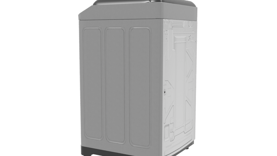 Sleek Modern Washing Machine 3D - Professional 3D Model Render 3